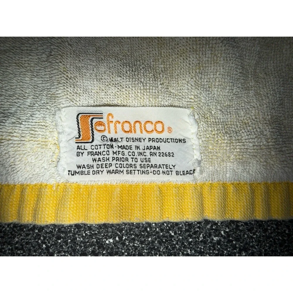 Vintage Mickey Mouse Beach Towel Disney Franco ( Color Block) 1980s/1990s Era